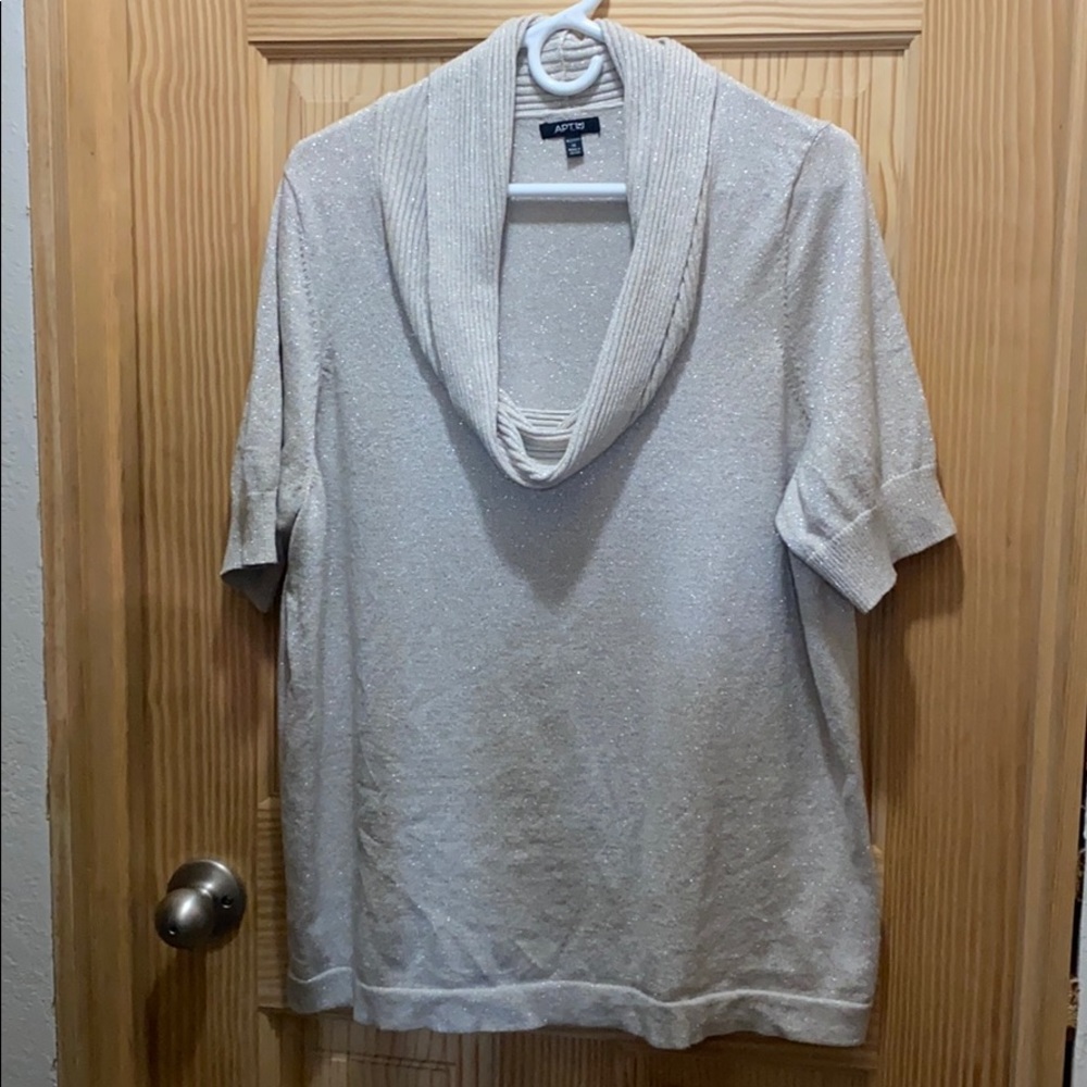 Shimmery Cowl Neck Sweater